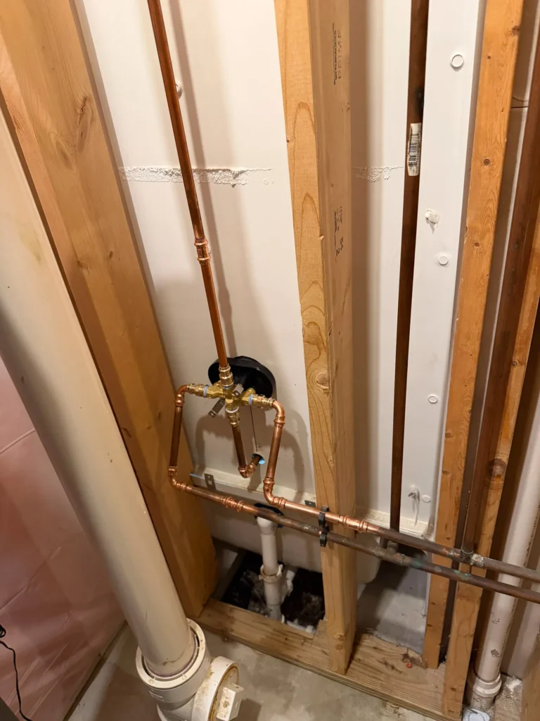 New copper water lines by Duck Duck Plumbing