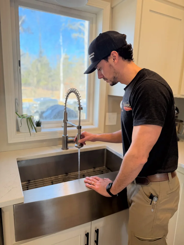 Kitchen faucet install by Duck Duck Plumbing