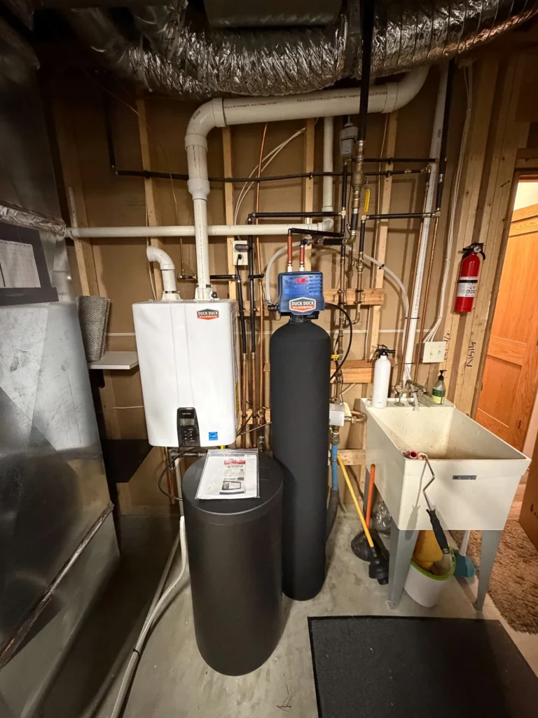 Tankless + softener by Duck Duck Plumbing