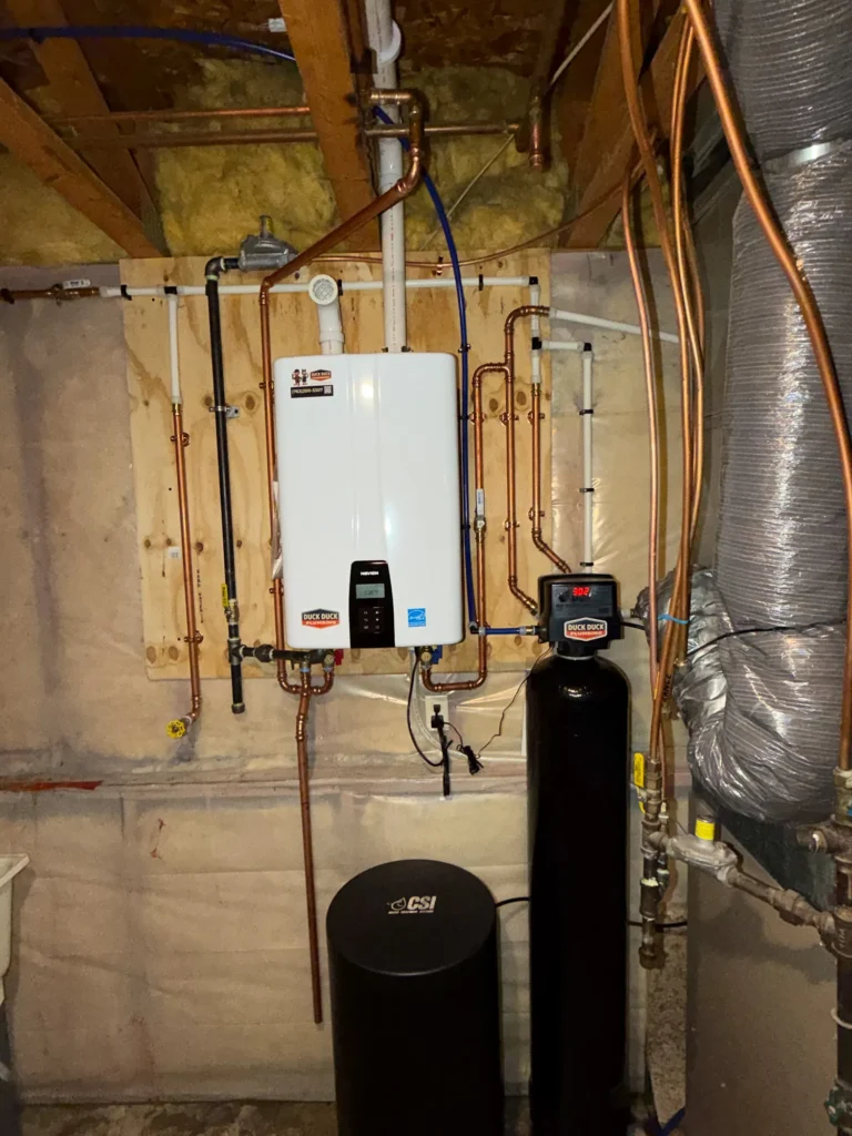 Tankless water heater by Duck Duck Plumbing