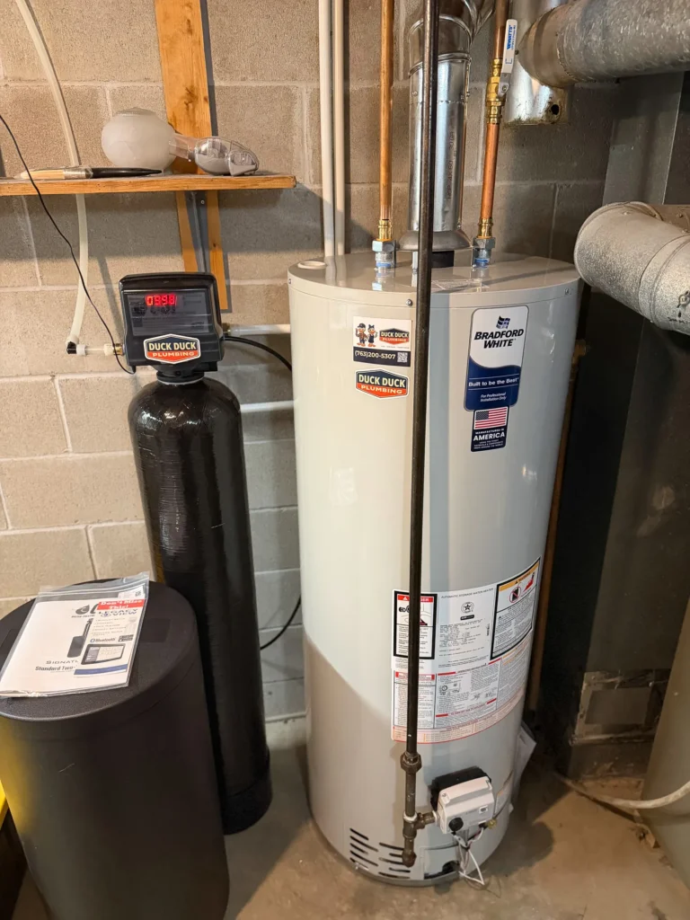 Water heater + softener by Duck Duck Plumbing